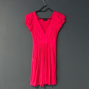 Pink Stretchy Pocket Dress